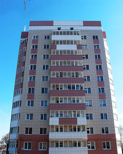 Остекление жилого дома по улице Ленина